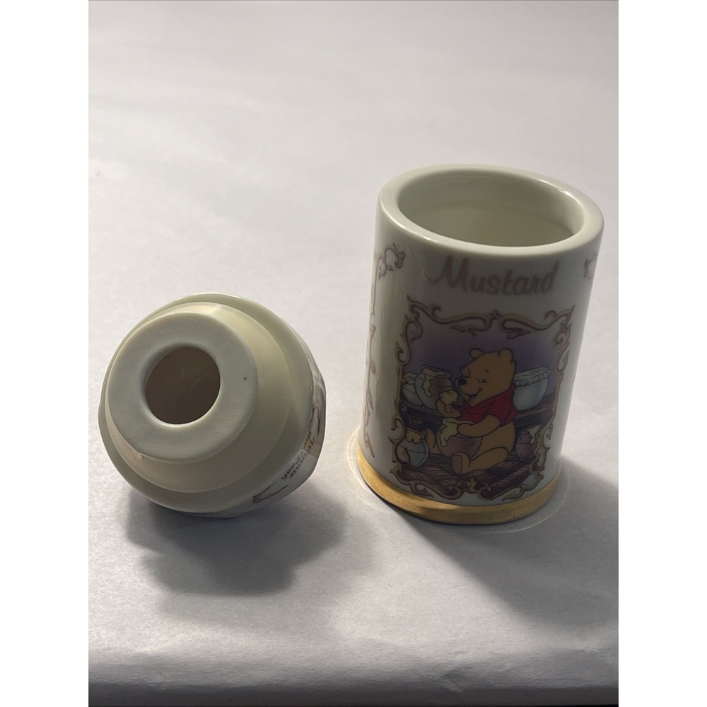 Disney Spice Jar Collection Winnie the Pooh Mustard Jar 1995 Lenox Porcelain - Picture 14 of 16